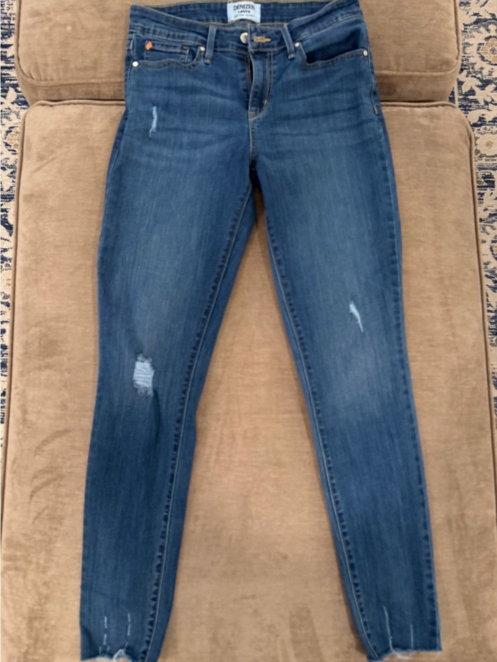Denizen from Levi's Women's Blue Skinny Jeans with Light Distressing